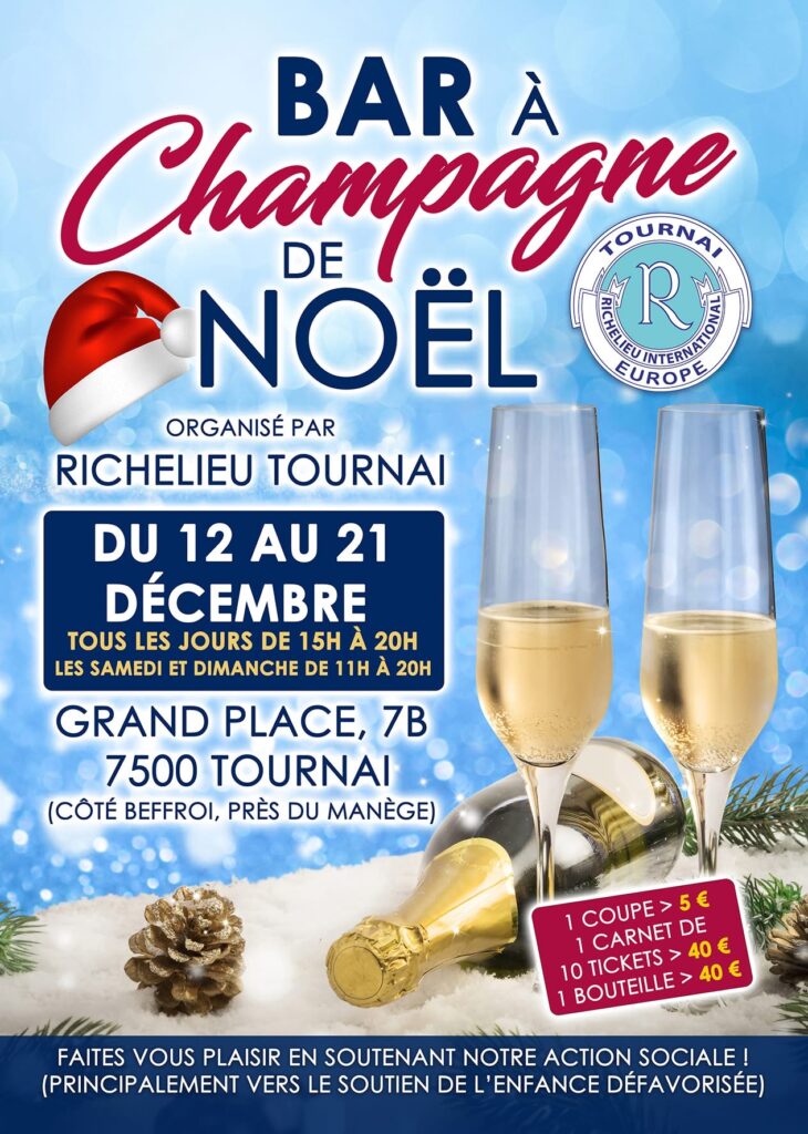 13 décembre 2025 : Rendez-vous de la Région Escaut au Bar-Champagne du club de Tournai