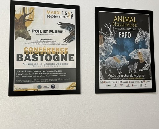 15 septembre 2026 : Conférence de Mme Lenoble-Pinson au club de Bastogne